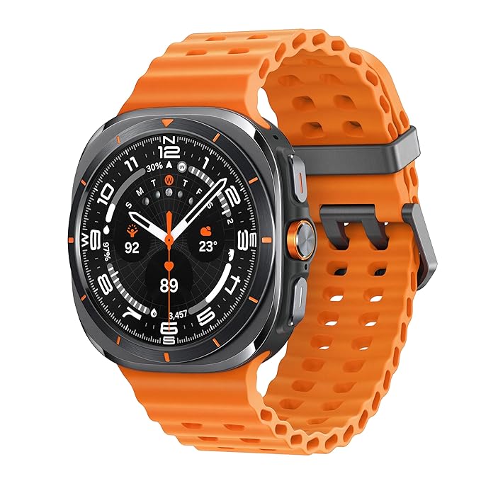 Galaxy Watch Ultra with Sapphire Glass & Titanium, silver and black band